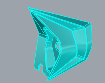 Rear turn signal plastic seat right (Señal de giro trasera, asiento de plástico derecho) for Dualtron Togo