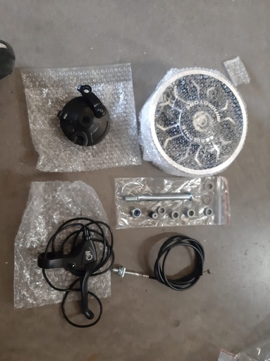 [front-rim-with-brake-speedway-leger] Aluminium front Rim with drum brake (llanta delantera con freno) 8,5'' Minimotors Speedway Leger