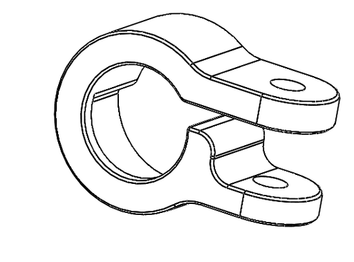 [clamp-right-handlebar-dualtron] Handlebar right clamp (Abrazadera derecha manillar) Dualtron
