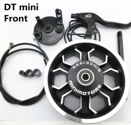 [front-rim-with-brake-dualtron-mini] Aluminium front Rim with drum brake (llanta delantera con freno) 8,5'' Minimotors Dualtron Mini